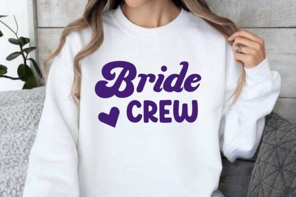 Bride Crew SVG PNG, Retro Bride Crew PNG