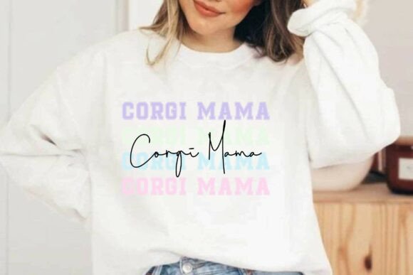 Corgi Mama SVG PNG T-shirt Design Vector Review