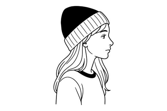 Free a Girl Wearing Beanie Clipart Review