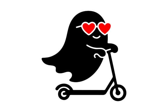 Halloween SVG, Scooter Riding SVG Design