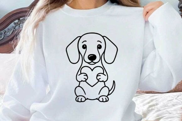 Valentine s Dachshund Silhouette Clipart Review
